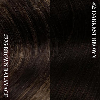 YoungSee Nano Hair Extensions Real Human Hair Dark Brown Nano Bead Hair Extensions Human Hair Darkest Brown Silky 18inch 50s 50g