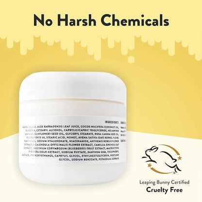 ECZEMA HONEY Soothing Facial Cream - Eczema Lotion for Face, Eyelids, Lips, and More - Natural Dry Skin Repair (2 Oz)