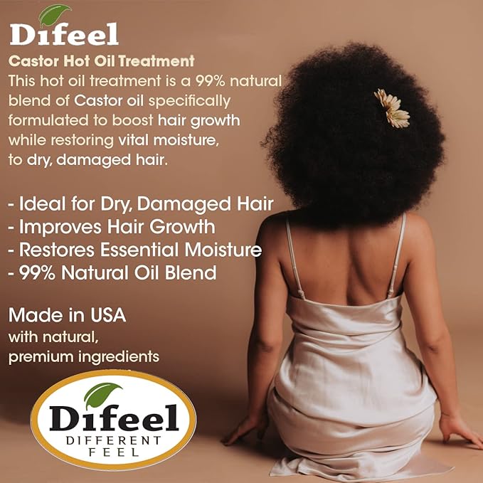 Difeel Essentials Castor Oil for Hair Growth Beauty Bomb for Hair Growth 7-Piece Set