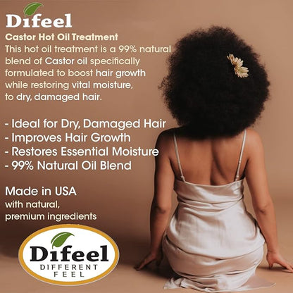 Difeel Essentials Castor Oil for Hair Growth Beauty Bomb for Hair Growth 7-Piece Set