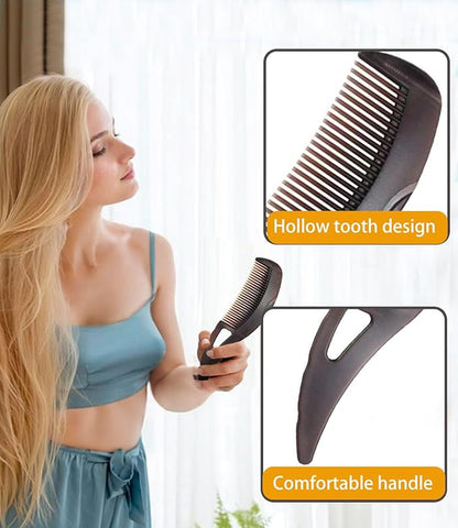 Dandruff Comb Fine Tooth Scalp Detox Comb Lice for Women, Men & Kids Stainless Steel Scalp Detoxing, Sweep & Massage Hair Brush Tool for Hair Care (1PC Brown)