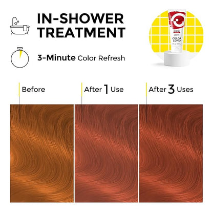 Semi Permanent Hair Color - 6 oz Color Depositing Conditioner with Shea Butter & Almond Oil- Color Conditioner Depositing Hair Mask - Vegan, Paraben, Ammonia & Sulfate Free -Red