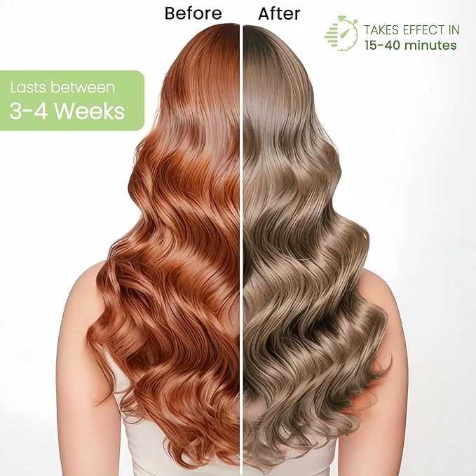 Hair Dye Shampoo 3-in-1, Instant Natural Hair Color Shampoo for Women Men Champu Para Canas Mujer Coffee, Lasting 3-4 Weeks & Easy to Use & All Hair Types & Root Touch Up, 500ml