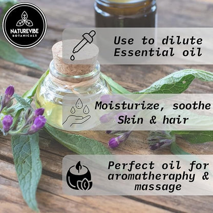 Naturevibe Botanicals Comfrey Oil 32 Ounces | 100% Pure and Natural | Great for Skin Care and Hair Care