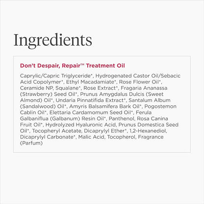 Briogeo Don't Despair, Repair! Strengthening Treatment Oil, Hair Oil Treatment for Dry, Damaged Hair, Helps Seal Split Ends, Enhances Shine, Hydrates, Nourishes, Vegan, Cruelty-Free, 1 fl oz