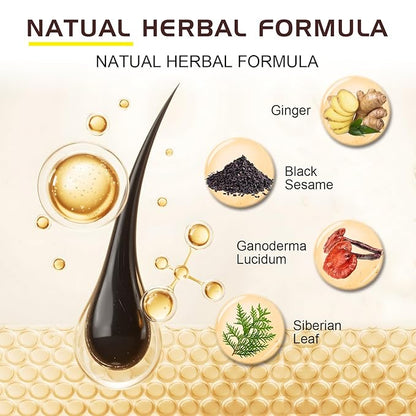 Brown Hair Shampoo 3 in 1, Instant Hair Color for Gray Hair Coverage, 500ML Hair Color Shampoo Lasts 30 Days with Herbal Ingredient, Natural Hair Color Shampoo for Women & Men