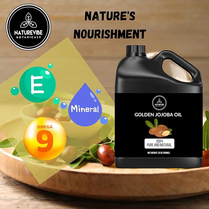 Naturevibe Botanicals Jojoba Oil 32oz and Grapeseed Oil 32oz | Oil Combo