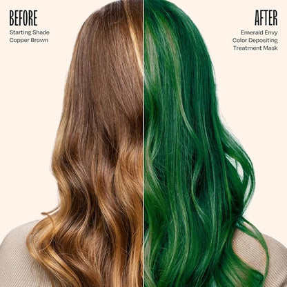 Overtone Color Depositing Semi-Permanent Hair Dye Conditioner - 8 oz For Natural & Color-Treated Hair, Moisturizing Shea Butter & Coconut Oil - Vegan & Cruelty-Free, Extreme Green