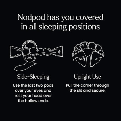Nodpod Gentle Pressure Sleep Mask | Patented Light Blocking Design for Sleeping, Traveling & Relaxation - Black Onyx