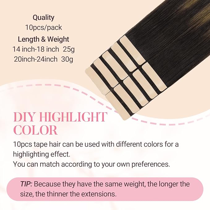 MAXITA Tape in Hair Extensions Real Human Hair Balayage Dark Brown to Chestnut Brown 20 inch 30g 10pcs Tape in Extensions Remy Seamless Straight Hair Extensions for Women