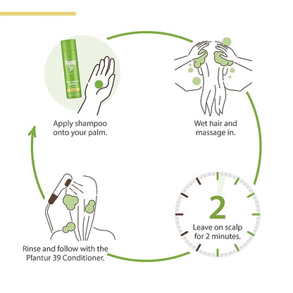 Plantur 39 Phyto-Caffeine Shampoo and Conditioner Set for Colored, Stressed Hair - 8.45 fl oz and 5.07 fl oz