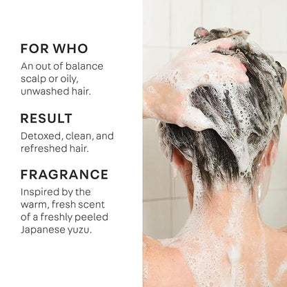NatureLab.TOKYO Perfect Clean Clarifying Scalp Scrub LIMITED EDITION: 2-in-1 Shampoo and Scalp Scrub Hair Treatment to Clarify and Remove Product Buildup| Yuzu Scent | 8.1 OZ / 230G