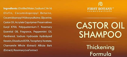 Castor Oil Shampoo and Conditioner - An Anti Hair Loss Set Thickening formula For Hair Regrowth, Anti Thinning Sulfate Free For Men & Women Anti Dandruff Treatment - 16 oz