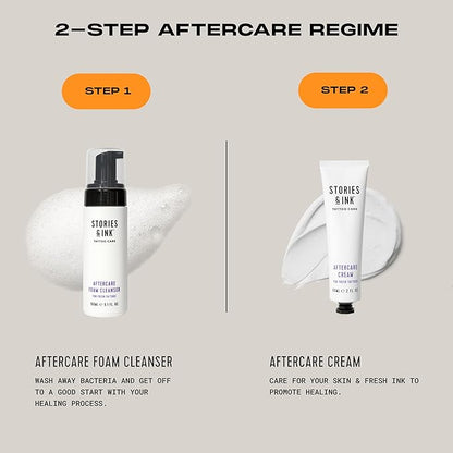 Stories & Ink Tattoo Care | AFTERCARE CREAM for fresh tattoos - Soothes Freshly Tattooed Skin, Visibly Calms Itchy or Irritated Skin, Fragrance-Free, Vegan & Cruelty-Free, 60 mL / 2 Fl Oz