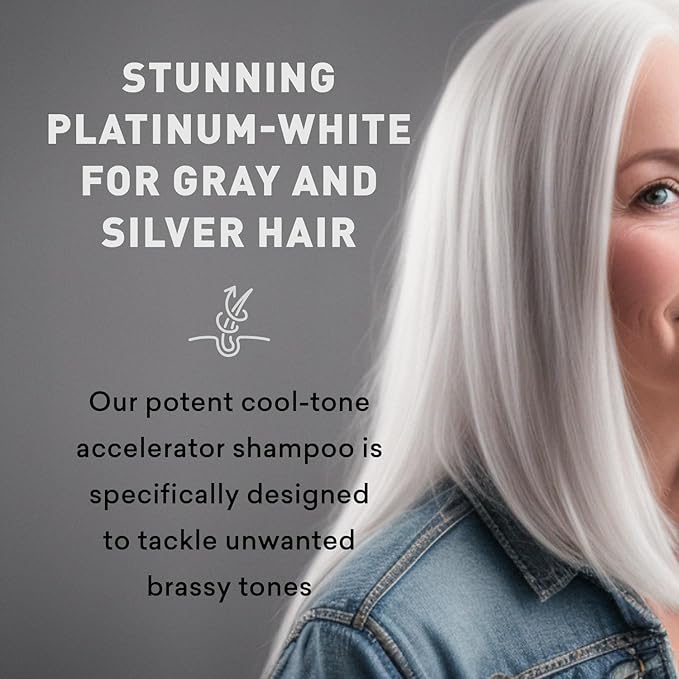 Just Nutritive Purple Toning Shampoo for Blonde, Gray, White, Silver, and Bleached Hair - Eliminate Brassiness, Boost Shine, Repairs, Hydrates, Sulfate-Free, Paraben-Free, Anti-Yellowing, 8 oz.