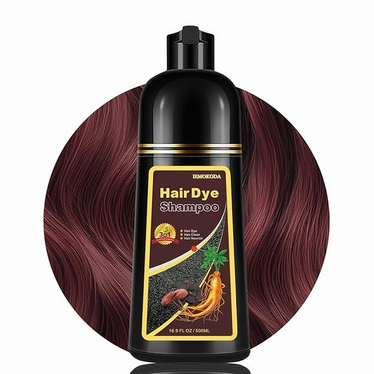 Brown Hair Dye Shampoo, Herbal Hair Color Shampoo, Long Lasting Brown Hair Dye, Shampoo Para Pintar el Cabello, Works in Minutes, 16.90 Fl Oz, Easy to Use