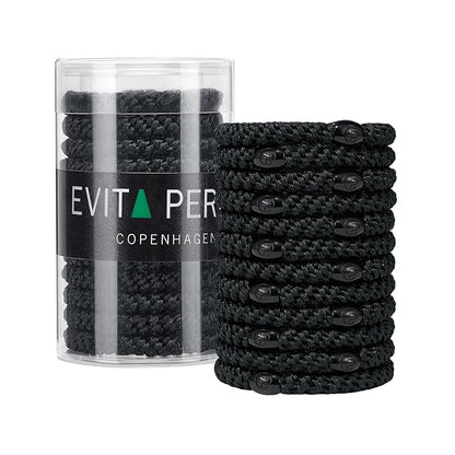 EVITA PERONI Hair Ties 12 Pcs Set, High Elastic Ponytail Holders, Hair Ties No Damage for Thick Curly Hair Women Men, Mothers Day Gifts (Black)