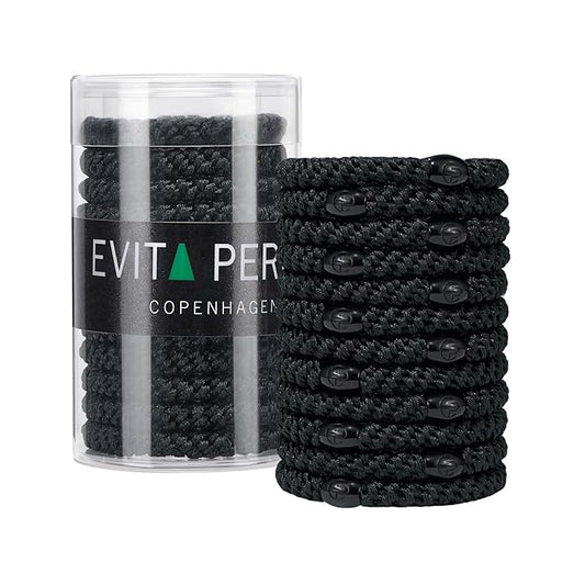 EVITA PERONI Hair Ties 12 Pcs Set, High Elastic Ponytail Holders, Hair Ties No Damage for Thick Curly Hair Women Men, Mothers Day Gifts (Black)