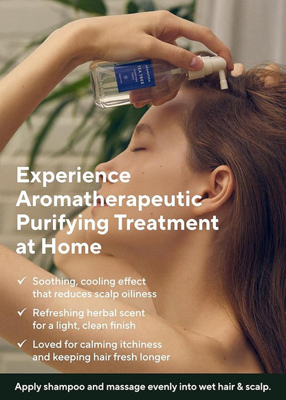AROMATICA Tea Tree Purifying Tonic, Paraben, Silicone, Sulfate-free | Vegan | Soothing & Cooling Tonic for Your Scalp | Helps Hair Look Healthier and Nourished | Natural Ingredients Only (3.38oz)