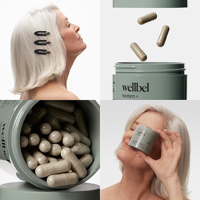 WELLBEL Women + Clean Supplement for Hair, Skin, and Nails, Vegan, Gluten Free, Non GMO 90 Count