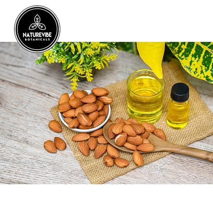 Naturevibe Botanicals Grapeseed Oil 32oz and Sweet Almond Oil 32oz|Oil Combo
