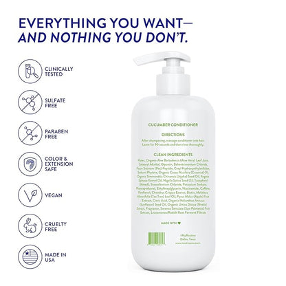 Routine Wellness Anti-Thinning Deep Conditioner for Thinning Hair - DHT Blocker for Hair Loss in Men & Women - Promotes Healthy Hair - Cucumber 14oz
