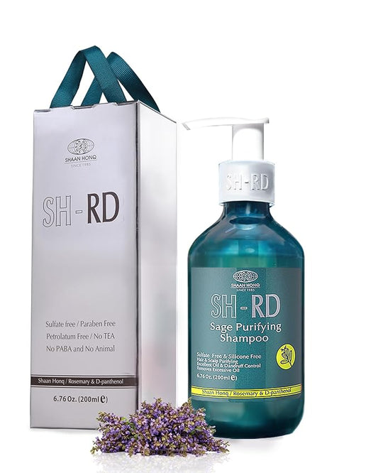 SH-RD Sage Purifying Shampoo for Oily Scalp | Deep Cleansing, Rebalancing, Hydrating Scalp Shampoo for Dandruff | for Flat Hair & All Hair Types | Sulfate-, Silicone-Free, Oil Control - 6.76oz/200ml