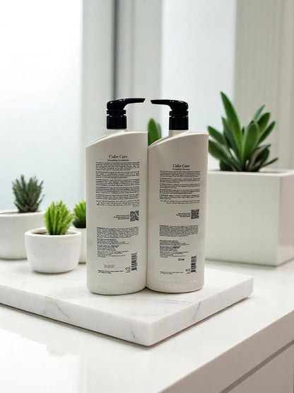 Keratin Color Care Shampoo & Conditioner Duo – 33.8 fl oz Each – Color Safe - Frizz Control
