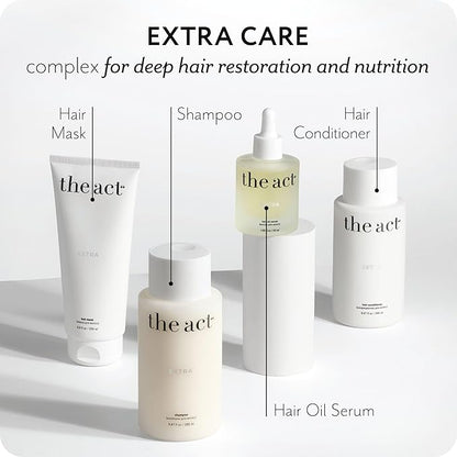 The Act Hair Oil for Dry & Frizzy Hair – Leave-In Lightweight Treatment with Argan, Coconut & Castor Oil – Non-Greasy Finish – 1.69 fl oz