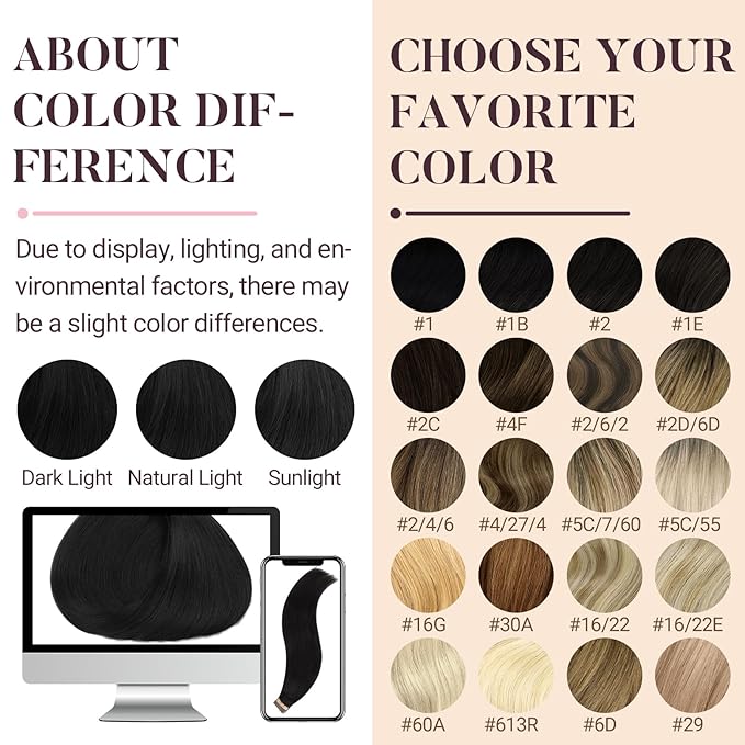 MAXITA Tape in Hair Extensions Human Hair 1B Natural Black 14 Inch 25g 10pcs Thick Ends Remy Seamless Straight Human Hair Extensions Invisible Tape in Extensions Human Hair