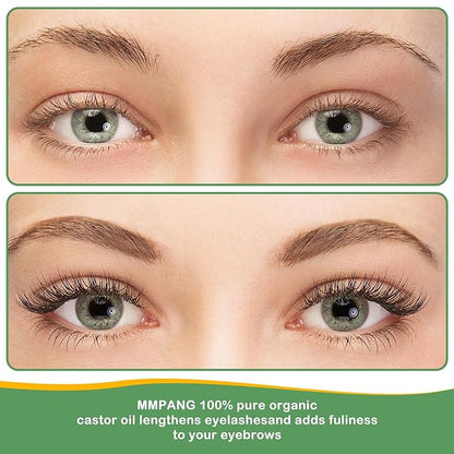 Organic Castor Oil (8.45oz Glass bottle) USDA Certified 100% Pure Natural, Cold Pressed, Hexane Free. Castor Oil for Hair Growth, Thicker Lashes & Fuller Brows