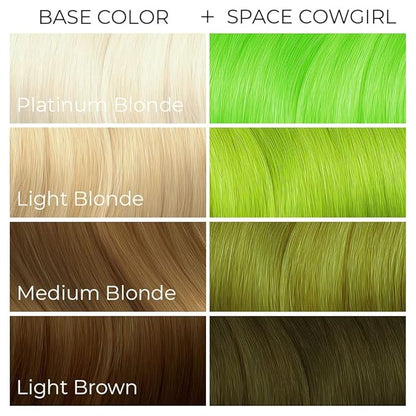 Arctic Fox Semi-Permanent Hair Dye, Vegan & Cruelty-Free, Vibrant Green Hair Color, Ammonia-Free, Peroxide-Free, Conditioning Formula, Space Cowgirl, 8 Fl Oz (Pack of 2)