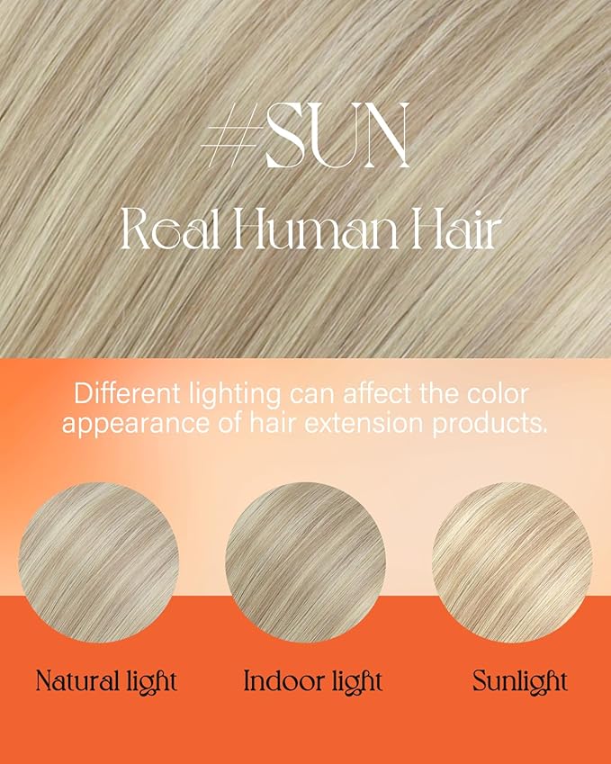 Sunny Hair Nano Hair Extensions Human Hair Ash Blonde Ombre Platinum Blonde Nano Tip Hair Extensions Real Human Hair 24inch Nano Bead for Wedding 50g