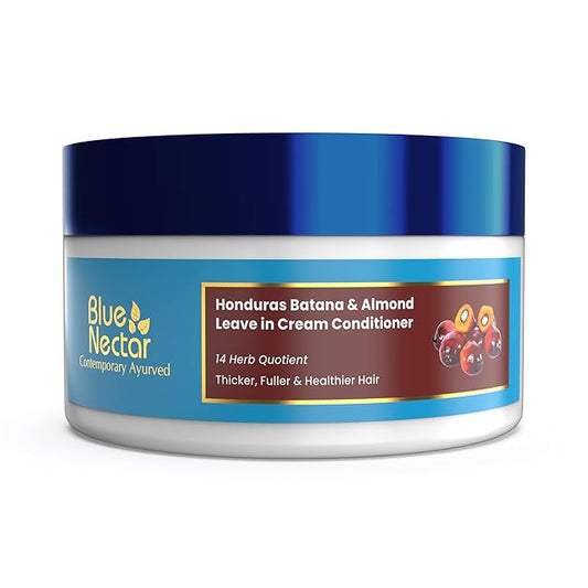 Blue Nectar Batana Leave-In Conditioner for Curly, Wavy & Frizzy Hair | Redensyl Alternate Hair Moisturizer for Men & Women | Detangle & Nourish Hair Cream for Thicker & Fuller Hair (14 Herbs, 7Oz)