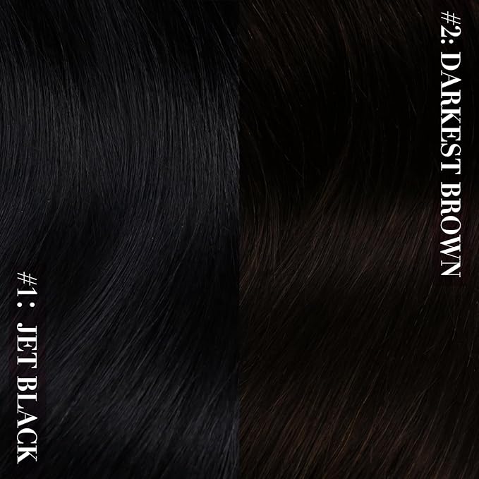 YoungSee 150G Black Clip in Hair Extensions Straight Hair Extensions Clip ins Black Clip on Hair Extensions Jet Black Clip on Hair Extensions Real Human Hair Add Volume 7Pcs 24Inch