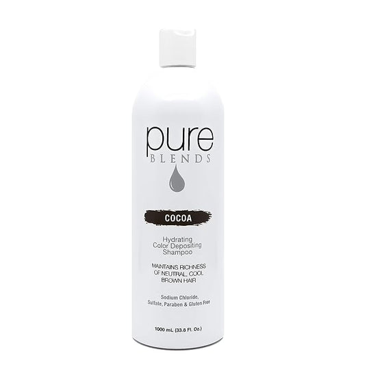 Cocoa Hydrating Color Depositing Shampoo - Infused with Keratin & Collagen to Repair Dry & Damaged Hair - Eliminates Color Fade, 33.8 Oz