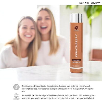 KERATHERAPY Keratin Infusion Repair Conditioner, 10.1 fl. oz., 300 ml - Repairs Dry, Damaged or Frizzy Hair with Caviar Extract, Argan Oil & Kerabond