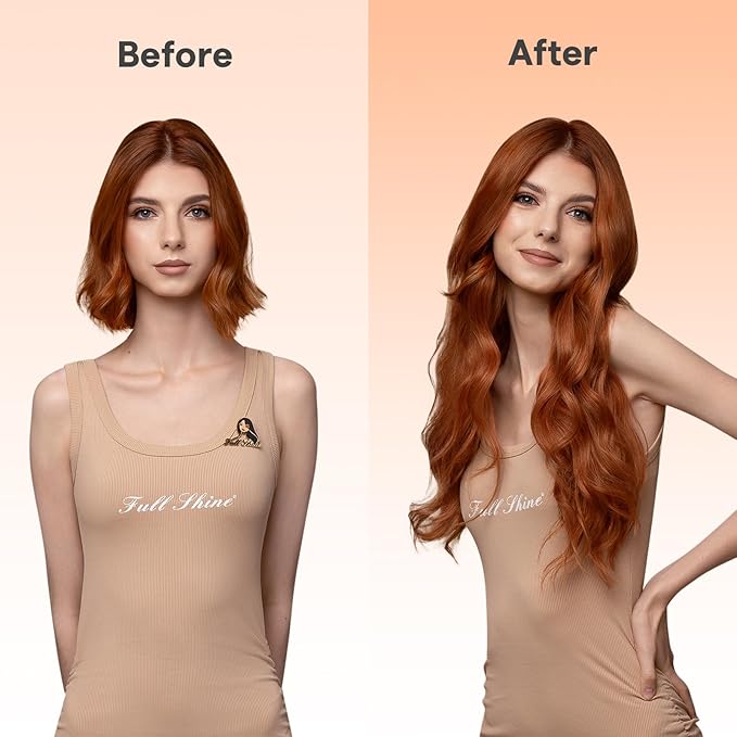 Full Shine Butterfly Weft Hair Extensions Color Copper Brown Hair Extensions Pu Hole Weft Extensions Genius Weft Extensions Real Hair 16 Inch Double Sided Hair Weave Bundles 80G