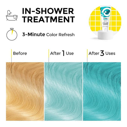 Semi Permanent Hair Color - 6 oz Color Depositing Conditioner with Shea Butter & Almond Oil- Color Conditioner Depositing Hair Mask - Vegan, Paraben, Ammonia & Sulfate Free -Teal