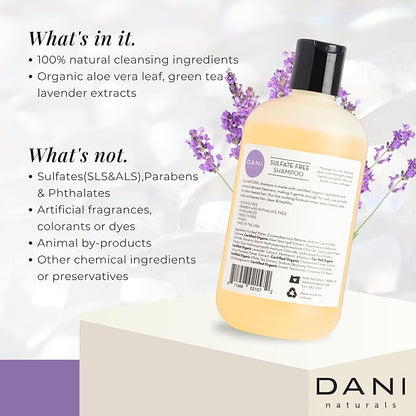 Naturals Shampoo - Lemongrass Lavender - Calming for the scalp; Scalp redness reduction; Reduces dandruff & dryness, 12 oz