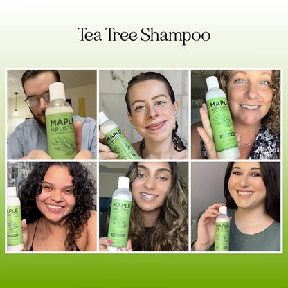 Clarifying Shampoo for Build Up & Oily Hair - Tea Tree Shampoo for Men and Women with Rosemary Essential Oil for Oily Hair and Scalp - Color Safe Vegan Sulfate Silicone & Paraben Free (8 Fl Oz)