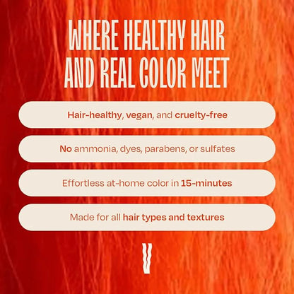 oVertone Daily Color Depositing Conditioner for Dyed & Natural Hair - 4.5oz Temporary Coloring with Shea Butter & Coconut Oil - Refresh Color & Prevent Fading - Vegan & Cruelty-Free, Golden Copper