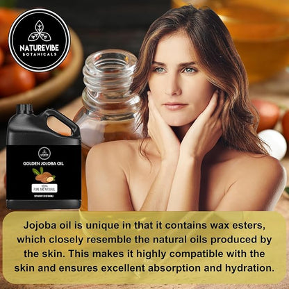 Naturevibe Botanicals Jojoba Oil 32oz and Grapeseed Oil 32oz | Oil Combo