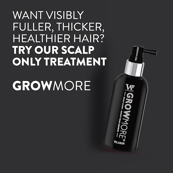 Watermans Grow More Hair Growth Serum | Supports Thicker, Stronger Hair with Biotin, Rosemary & DHT Blockers | Lightweight, Fast-Absorbing & Vegan | Helps Improve Scalp Density – 3.4 fl oz