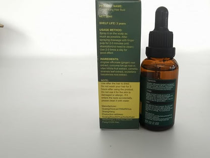Vedora Ginger Oil for Hair Growth - Biotin Hair Growth Serum, 100% Pure Natural Ginger Essential Oil - Promotes Stronger, Thicker, Longer Hair in Women & Men - 1.05 Fl Oz / 30ML (1PC)