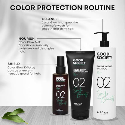 Artègo Good Society Color Glow Shampoo (33.8 fl oz) – Color-Protecting Shampoo for Colored, Damaged, or Dull Hair