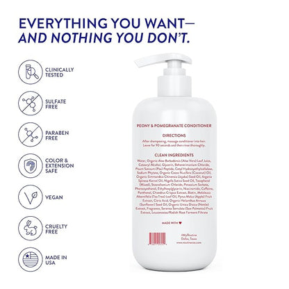 Routine Wellness Anti-Thinning Deep Conditioner for Thinning Hair - DHT Blocker for Hair Loss in Men & Women - Promotes Healthy Hair - Peony & Pomegranate 14oz