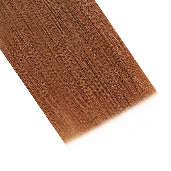 YoungSee I Tips Hair Extensions Copper 16 in Itip Hair Extensions Real Human Hair Colored Tip Hair Extensions Real Human Hair Copper 25g Itips Hair Extensions for Cosplay 40s Invisible Hair Extensions