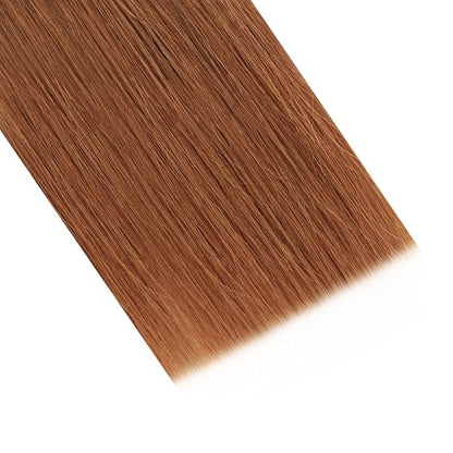 YoungSee I Tips Hair Extensions Copper 16 in Itip Hair Extensions Real Human Hair Colored Tip Hair Extensions Real Human Hair Copper 25g Itips Hair Extensions for Cosplay 40s Invisible Hair Extensions