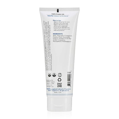 Firm Hold Hair Gel Fragrance Free 8 oz (2-Pack Gift Set) - Strong Styling Gel for Aggressive Hair Styles - Paraben Free Hypoallergenic Sensitive - Non-Irritating Vegan Gluten Free